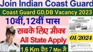 Read more about the article Indian Coast Guard Navik Recruitment 2023: Apply Online for 350 Vacancies